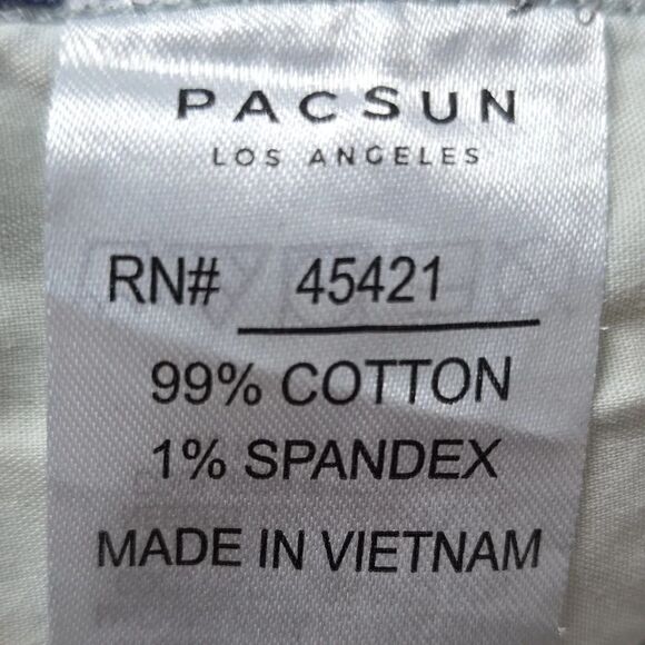 PACSUN Slim Indigo Comfort Stretch Jeans Men's 32x31 Mid-Rise Tapered Fit Casual - Picture 9 of 14